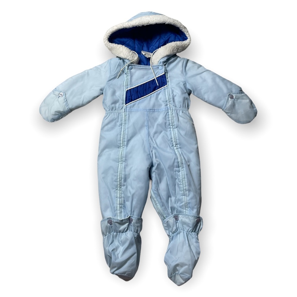 COPY - Vintage Sears Baby One Piece Snow Suit Light And Fark Blue 6-24 Months